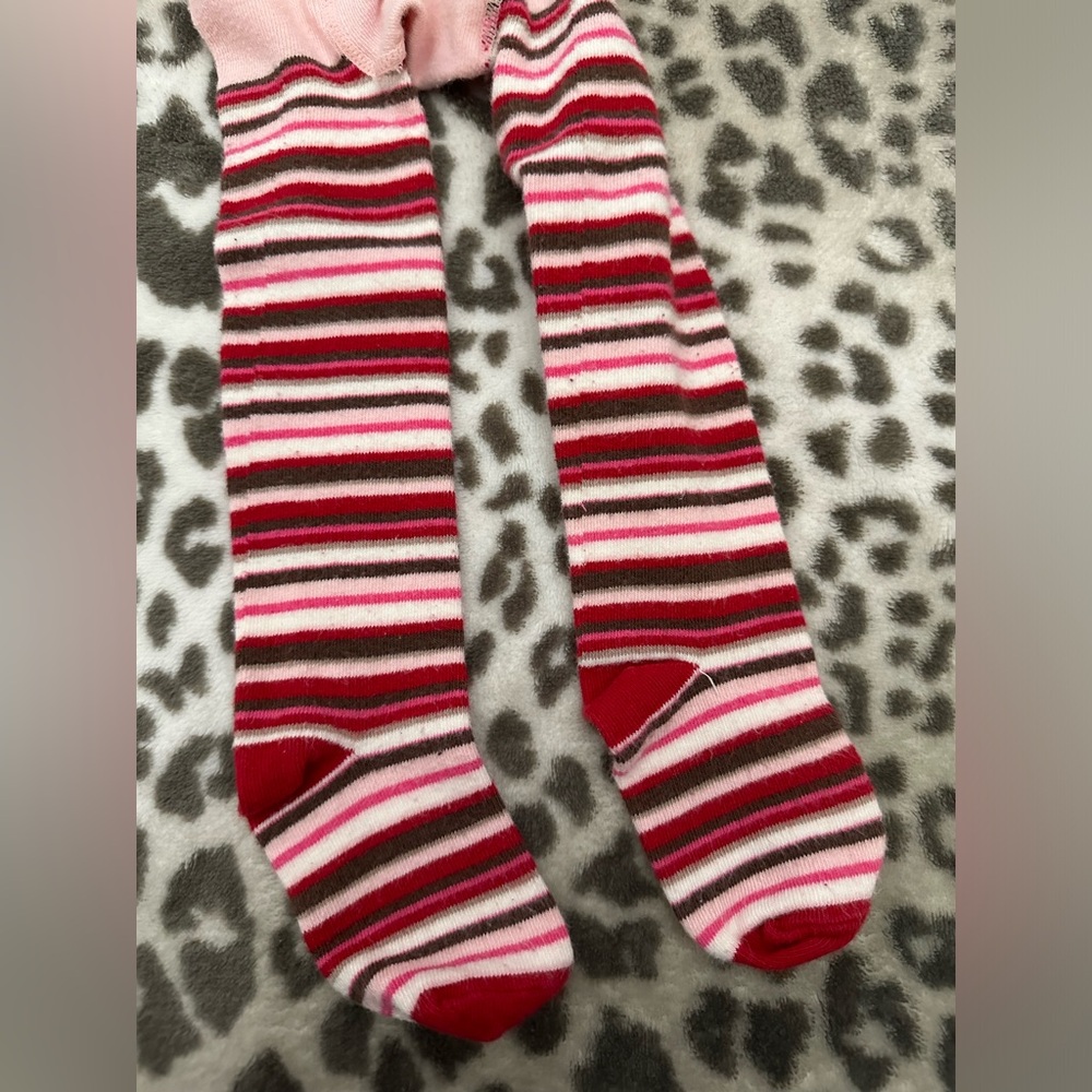 Old Navy Knit Tights Bundle Stripes Polka Dots in Brown Pink Size 12-24 months - Picture 13 of 17
